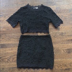 Lacey black two piece set